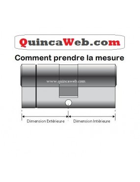 mesures d'un cylindre MUL-T-Lock