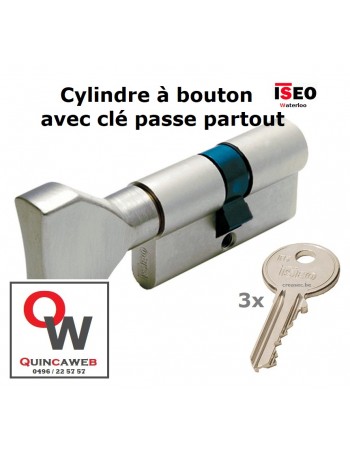 cylindre avec bouton et cle passe partout