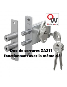 serrure 2 points encastrée