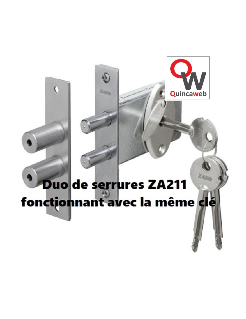 serrure 2 points encastrée