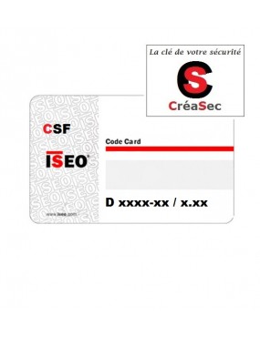 Carte pour refaire une clé ISEO CSF