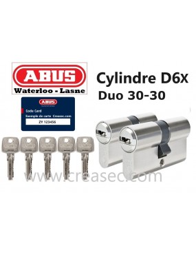 Duo de Cylindres Abus D6X 30-30 même clés