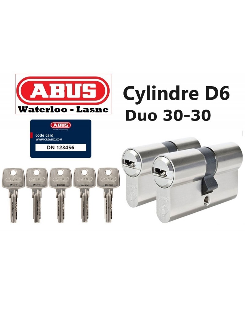 2 barillets Abus D6PS avec la même clé 2 barillets Abus D6PS avec la même clé