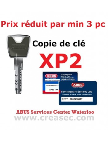 Double de clé Abus Xp2 suivant carte