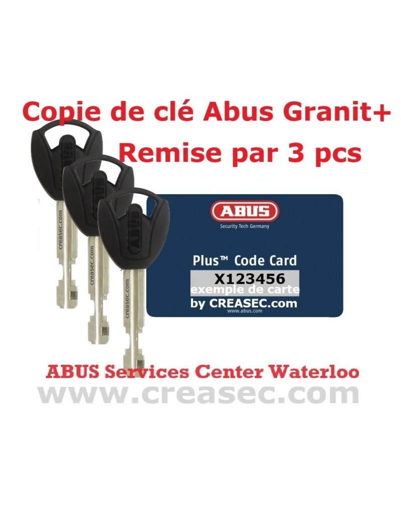Prix copie cle abus Granit X Plus