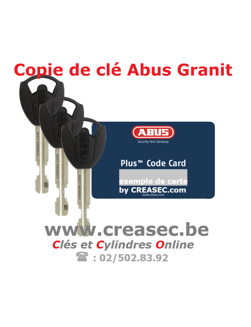 Prix copie cle abus Granit X Plus